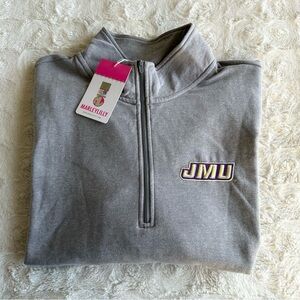 JMU Sweatshirt 1/4 Zip Womens 2XL XXL Gray James Madison Dukes MarleyLilly NWT